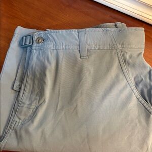 Gerry Light Blue Flat Front Men Shorts 38 waistband